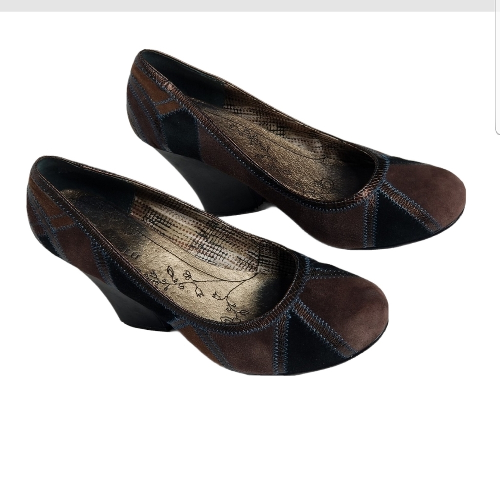 BOBBI BLU BROWN LEATHER JORDANA PATCHWORK Suede